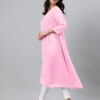 levenderdobby chiffon self design flared kurta